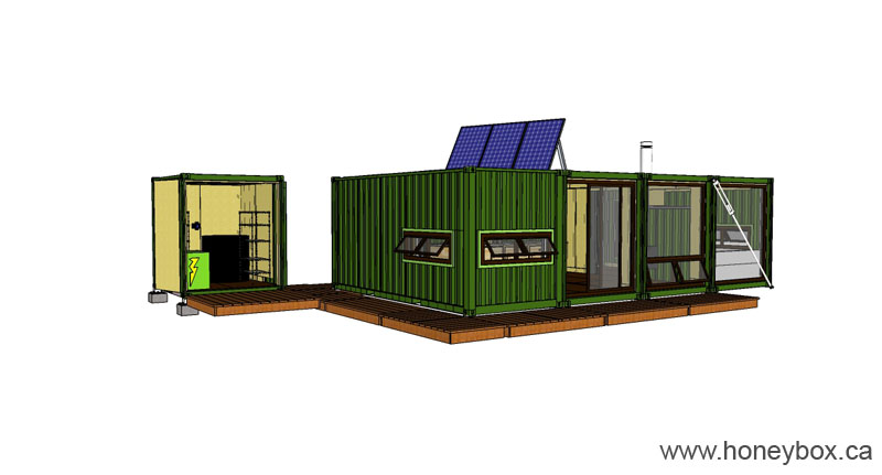 1 container House - 4FOUR4 - HoneyBox INC