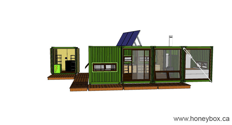 2 container House - 4FOUR4 - HoneyBox INC