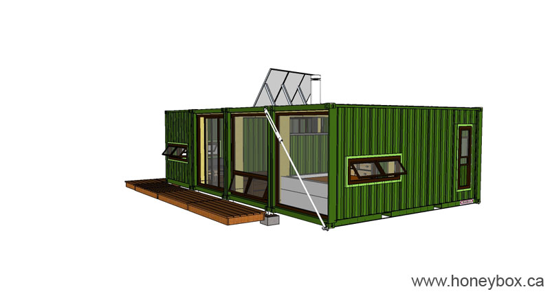 4 container House - 4FOUR4 - HoneyBox INC