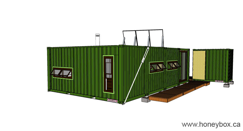 6 container House - 4FOUR4 - HoneyBox INC