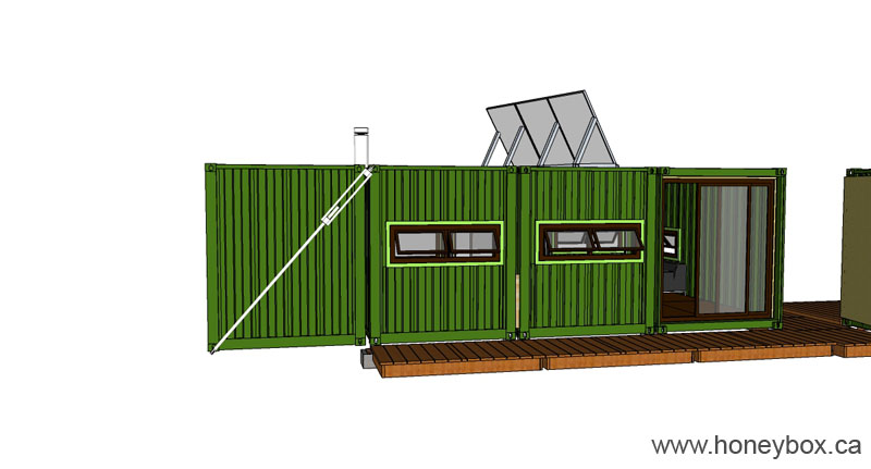 7 container House - 4FOUR4 - HoneyBox INC